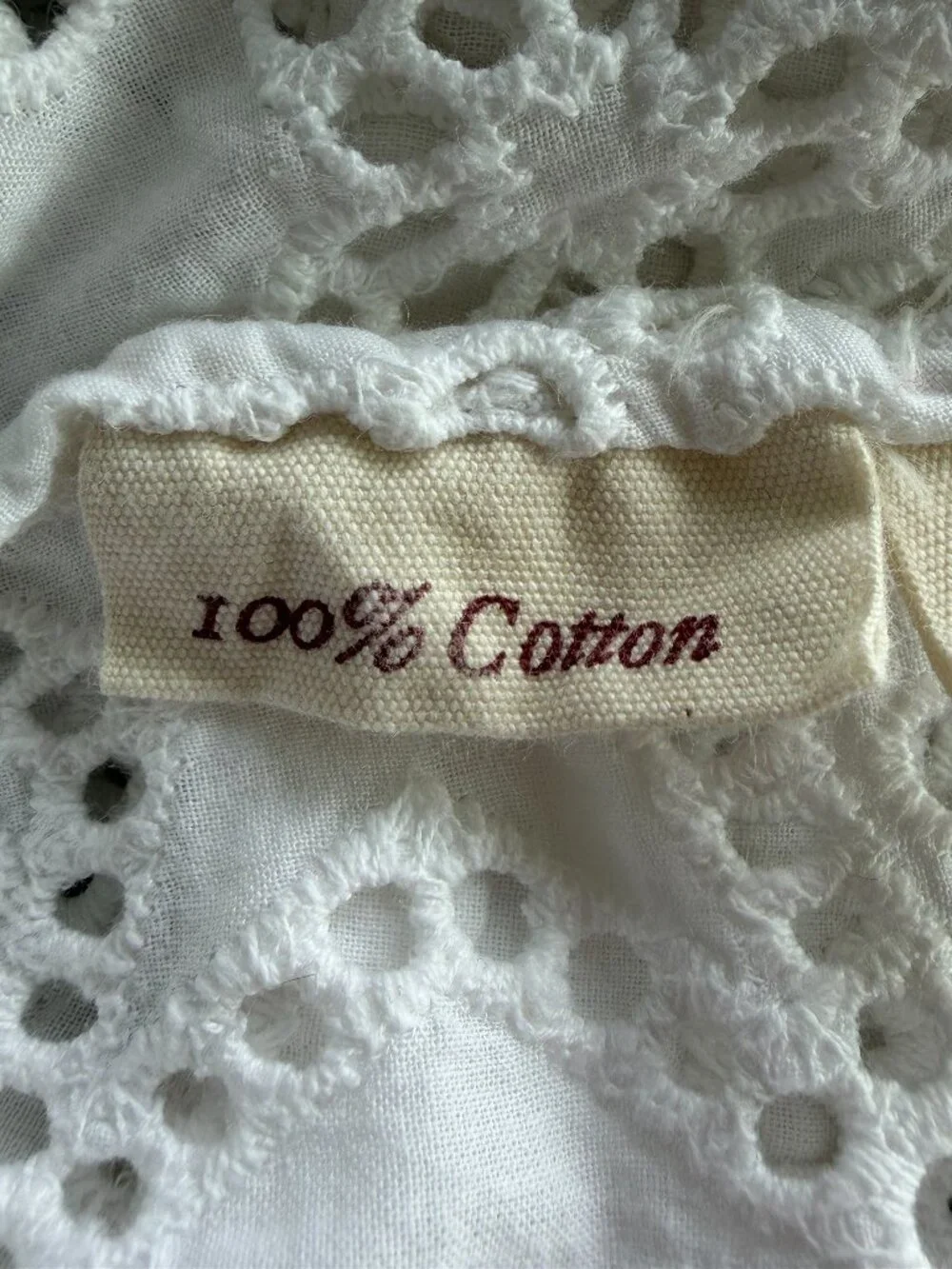 Alix of Bohemia Rhiannon star anglaise eyelet white blouse/shirt/top Sz M - Picture 12 of 14